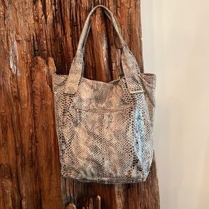 ELLIOT LUCCA - Nice big roomy shoulder bag in snake print / Gray